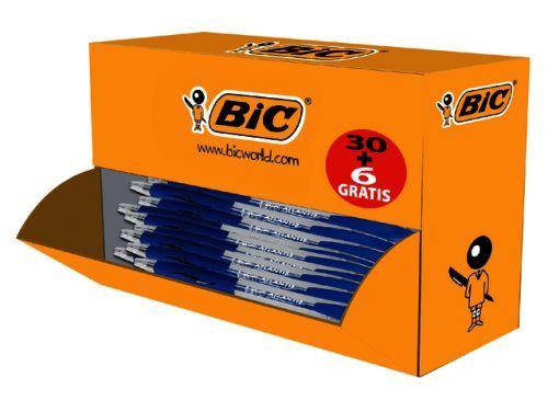 Balpen Bic Atlantis classic 0.32mm blauw doos à 30+6 gratis - Printervoordeel