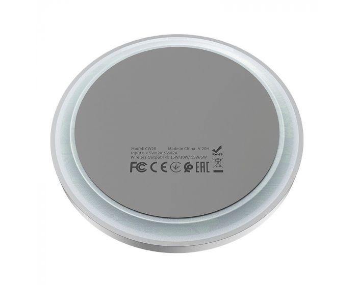 Hoco Wireless Speed Charging Pad 15W - White - Printervoordeel