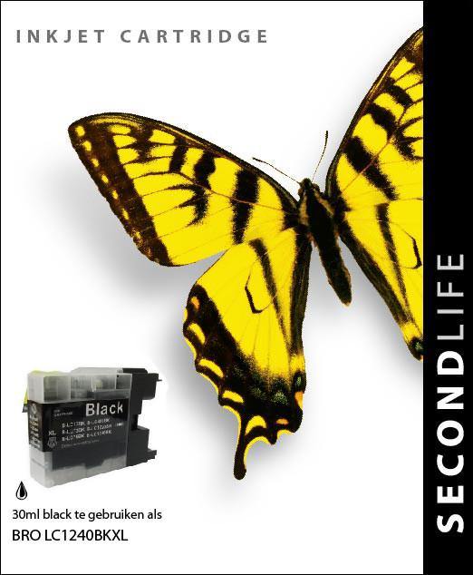SecondLife - Brother LC 1240 Black - 16ml. - Printervoordeel