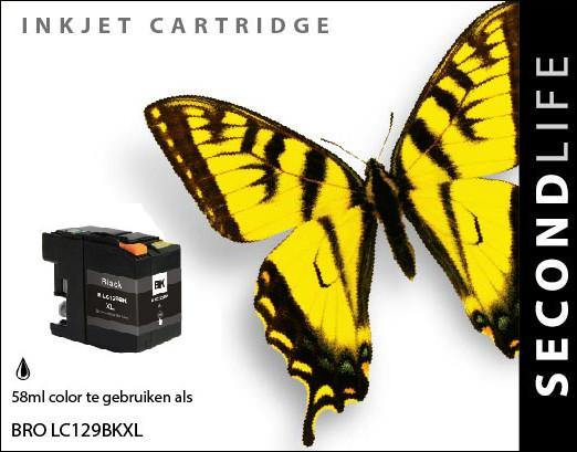 SecondLife - Brother LC 229 Black - 58ml. - Printervoordeel