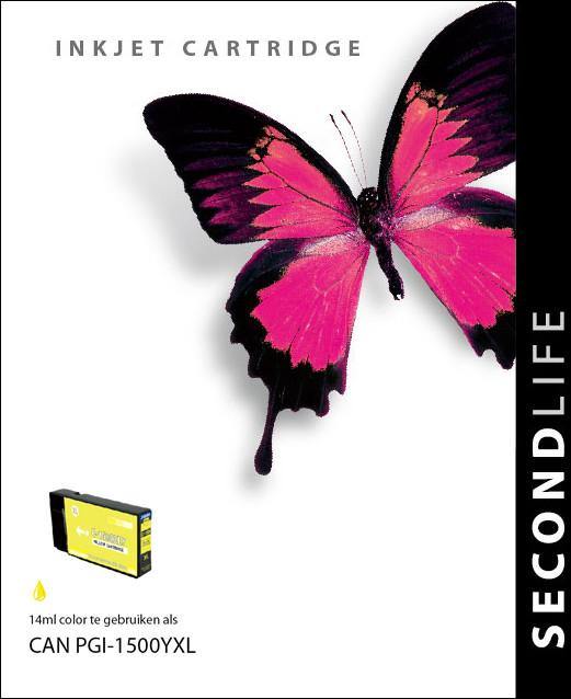 SecondLife - Canon PGI 1500 XL Yellow - 14ml. - Printervoordeel