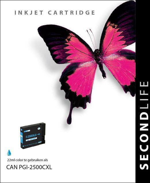 SecondLife - Canon PGI 2500 XL Cyan - 22ml. - Printervoordeel