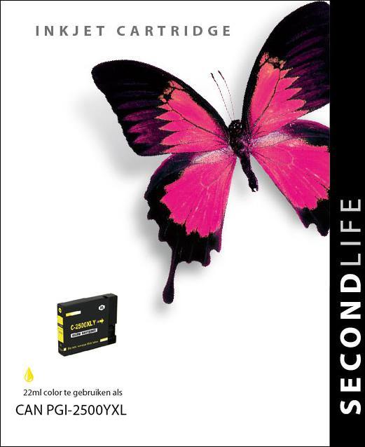SecondLife - Canon PGI 2500 XL Yellow - 22ml. - Printervoordeel