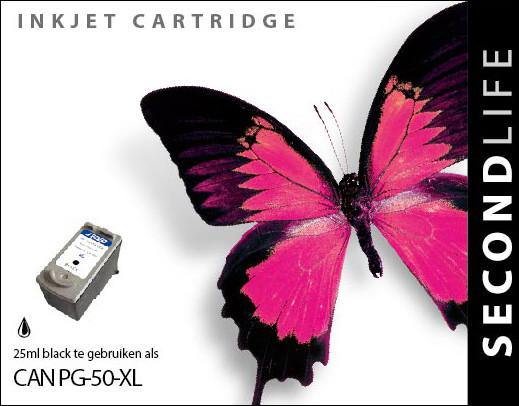 SecondLife - Canon PG 50 Black - 25ml. - Printervoordeel