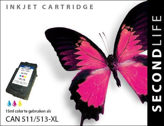 SecondLife - Canon CL 511 / 513 Color - 15ml. - Printervoordeel
