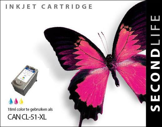 SecondLife - Canon CL 51 Color - 18ml. - Printervoordeel