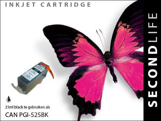 SecondLife - Canon PGI 525 Black - 21ml. - Printervoordeel