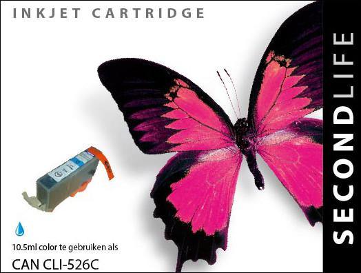 SecondLife - Canon CLI 526 Cyan - 10,5ml. - Printervoordeel