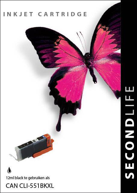 SecondLife - Canon CLI 551 Black XL - 12ml. - Printervoordeel