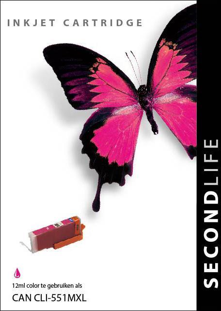 SecondLife - Canon CLI 551 Magenta XL - 12ml. - Printervoordeel