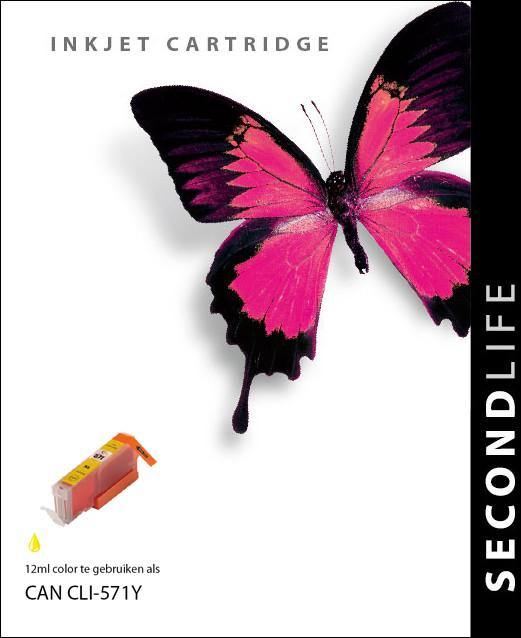 SecondLife - Canon CLI 571 XL Yellow - 12ml. - Printervoordeel