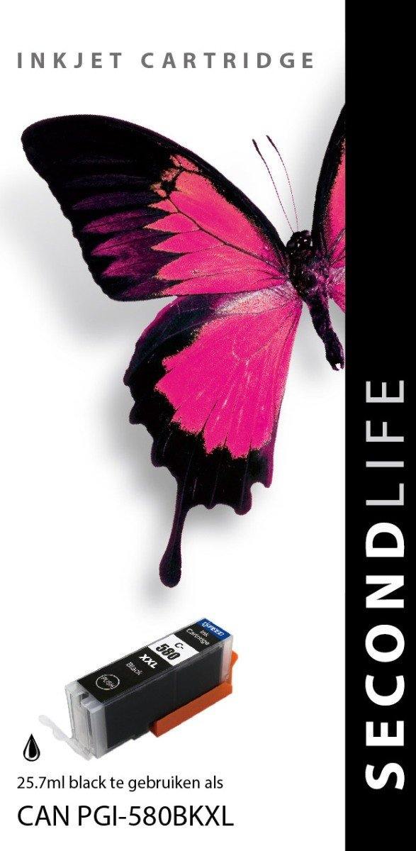 SecondLife - Canon PGI 580 XL Black - 27ml. - Printervoordeel