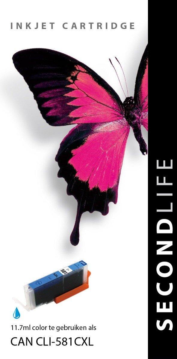 SecondLife - Canon CLI 581 XL Cyan - 11ml. - Printervoordeel