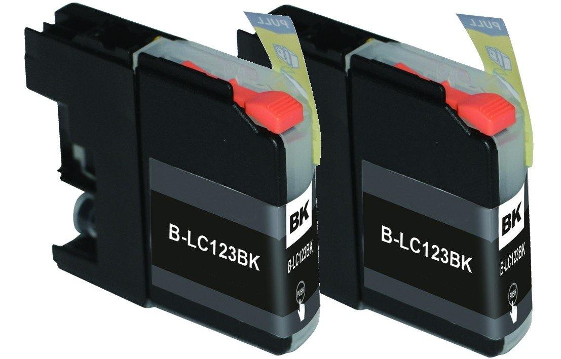 SecondLife - Duopack Brother LC 121 / 123 Black - 2x 16ml. - Printervoordeel