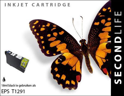 SecondLife - Epson 1291 Black - 18ml. - Printervoordeel