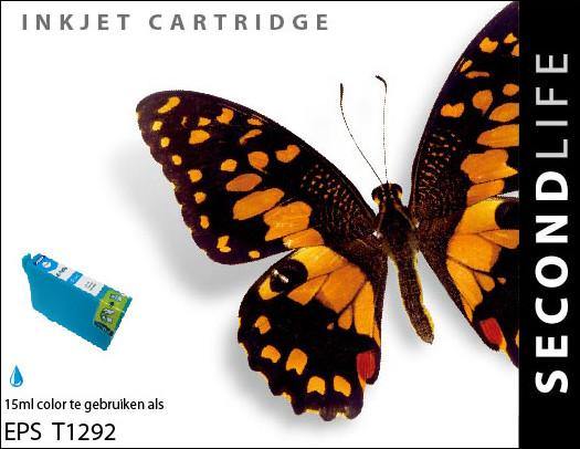 SecondLife - Epson 1292 Cyan - 15ml. - Printervoordeel
