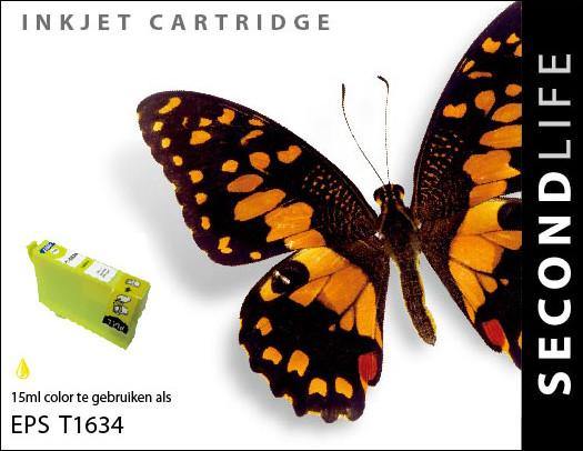 SecondLife - Epson 16 XL Yellow (T 1634) - 15ml. - Printervoordeel