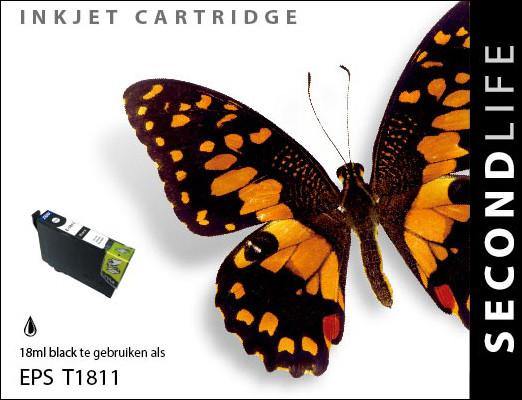 SecondLife - Epson 18 XL Black (T 1811) - 18ml. - Printervoordeel