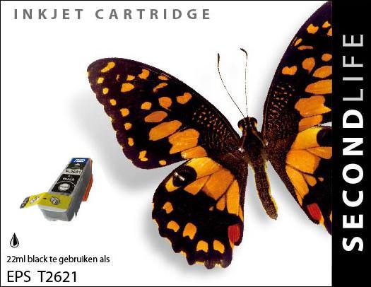 SecondLife - Epson 26 XL Black (T 2621) - 22ml. - Printervoordeel