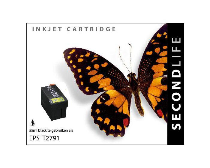 SecondLife - Epson 27 XXL Black (T 2791) - 55ml. - Printervoordeel
