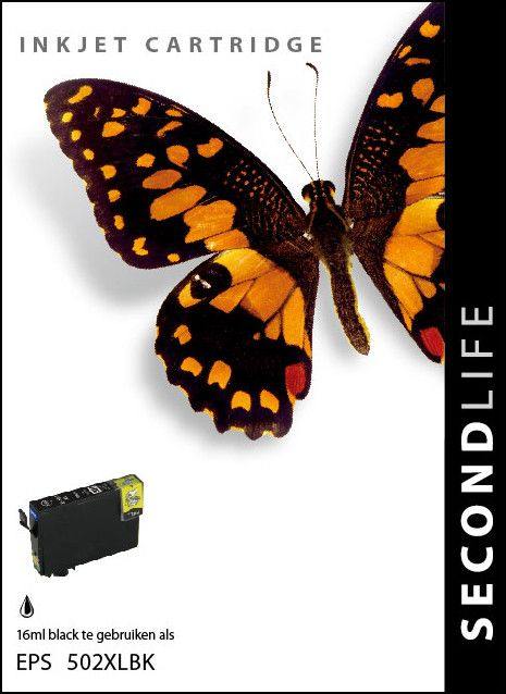 SecondLife - Epson 502 XL Black - 16ml. - Printervoordeel