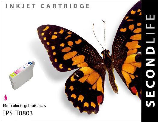 SecondLife - Epson T 0803 Magenta - 15ml. - Printervoordeel