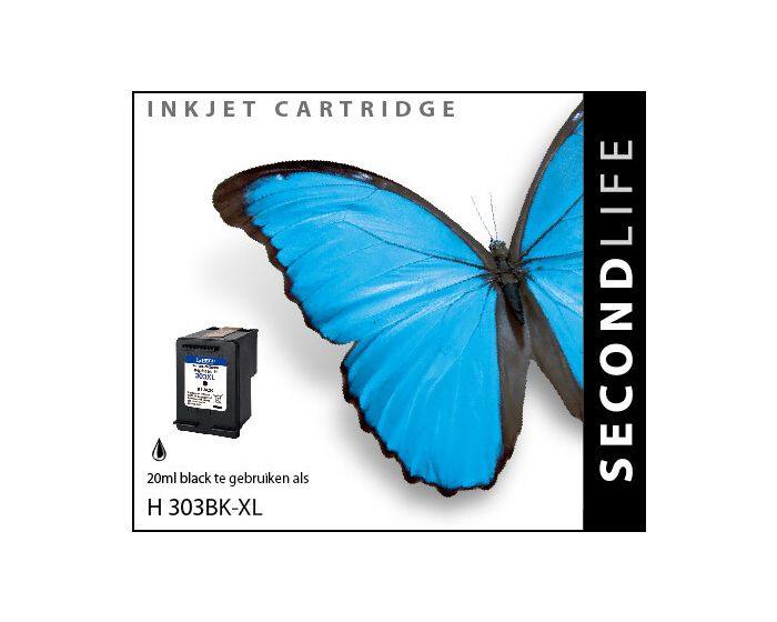 SecondLife - HP 303 XL Black - 20ml. - Printervoordeel