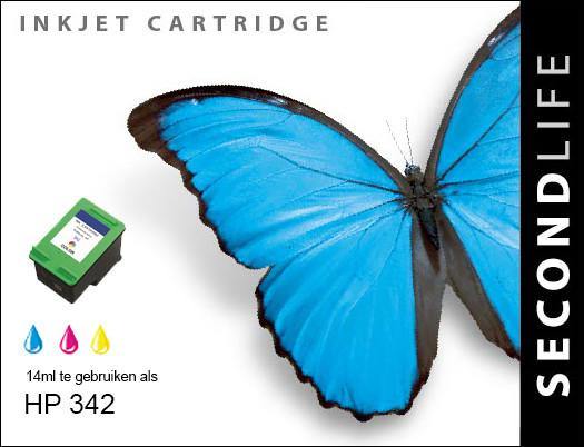 SecondLife - HP 342 XL Color - 14ml. - Printervoordeel