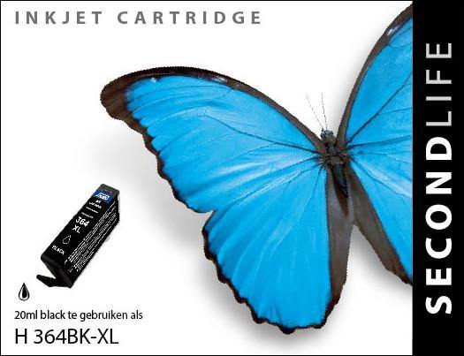 SecondLife - HP 364 XL Black - 20ml. - Printervoordeel