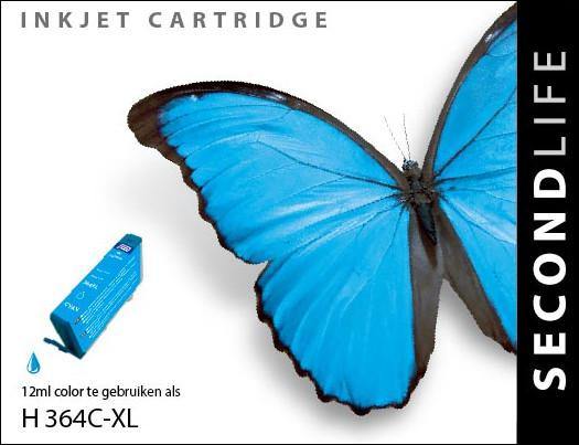 SecondLife - HP 364 XL Cyan - 12ml. - Printervoordeel