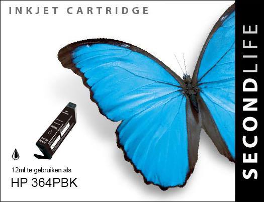 SecondLife - HP 364 PBK XL (Foto Zwart) - 12ml. - Printervoordeel