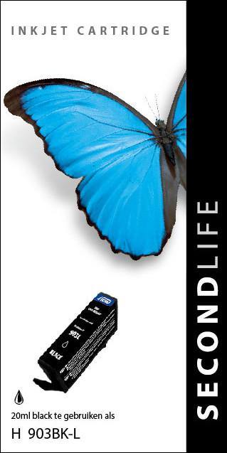 SecondLife - HP 903 Black - 20ml. - Printervoordeel
