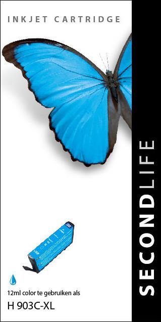 SecondLife - HP 903 XL Cyan - 12ml. - Printervoordeel
