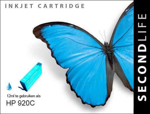 SecondLife - HP 920 Cyan - 12ml. - Printervoordeel