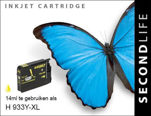 SecondLife - HP 933 XL Yellow - 14ml. - Printervoordeel