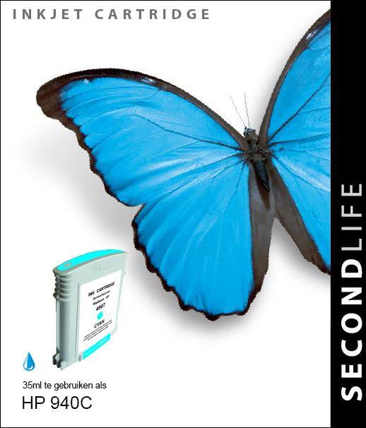 SecondLife - HP 940 Cyan - 35ml. - Printervoordeel