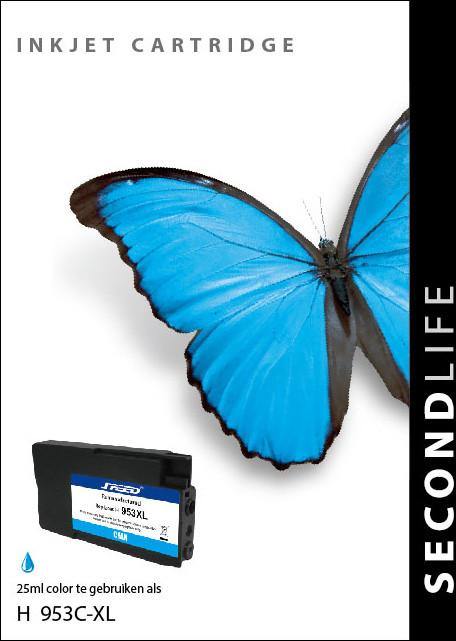 SecondLife - HP 953 XL Cyan - 25ml. - Printervoordeel