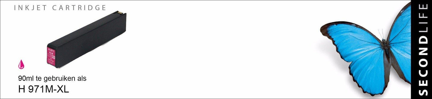 SecondLife - HP 971 XL Magenta - 70ml. - Printervoordeel
