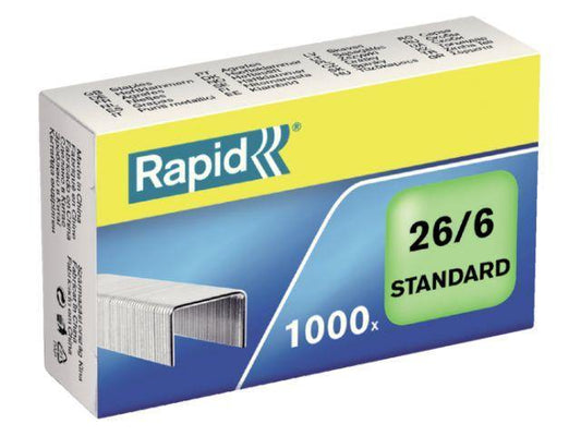 Nieten Rapid 26/6 gegalvaniseerd standaard 1000 stuks - Printervoordeel