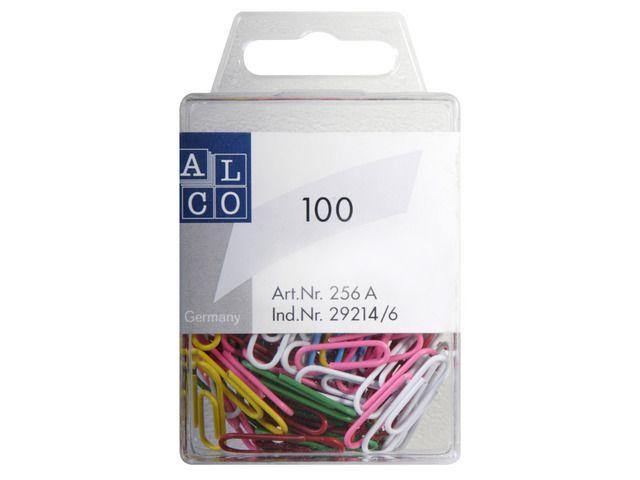 Paperclips - Alco - 26mm rond - 100 stuks - verschillende kleuren - Printervoordeel