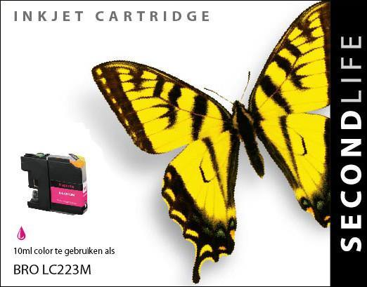 SecondLife - Brother LC 221 / 223 Magenta - 10ml. - Printervoordeel