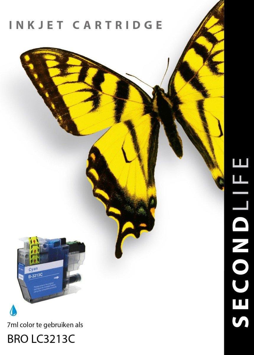 SecondLife - Brother LC 3211 / 3213 XL Cyan - 7ml. - Printervoordeel