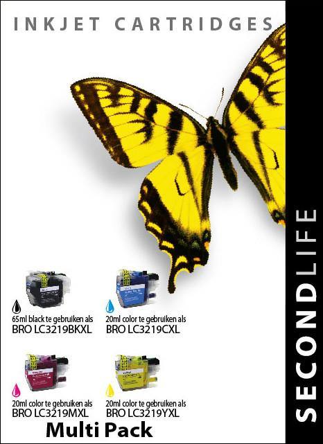 SecondLife - Multipack Brother LC 3217 / 3219 XL BK  C  M en Y - Printervoordeel