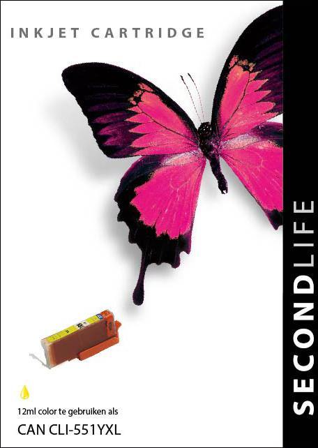 SecondLife - Canon CLI 551 Yellow XL - 12ml. - Printervoordeel