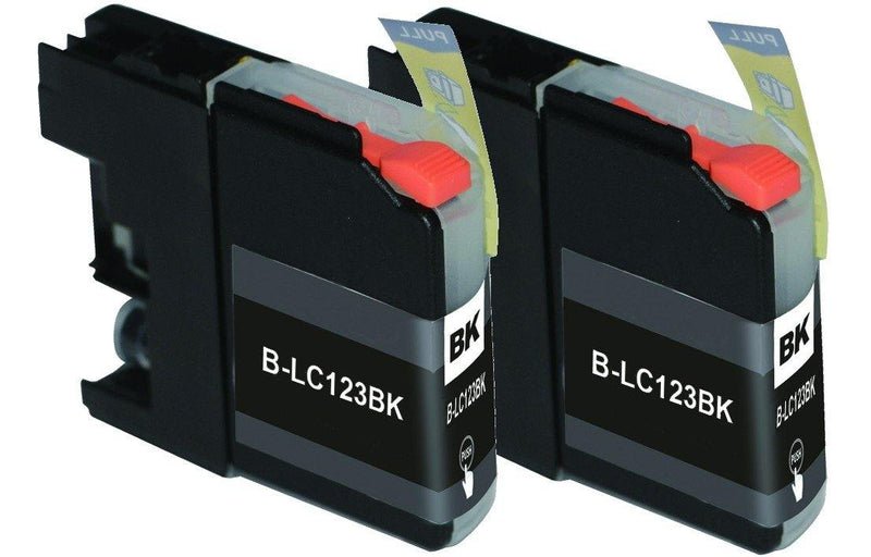 SecondLife - Duopack Brother LC 121 / 123 Black - 2x 16ml. - Printervoordeel