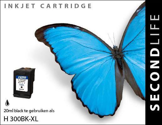 SecondLife - HP 300 XL Black - 20ml. - Printervoordeel
