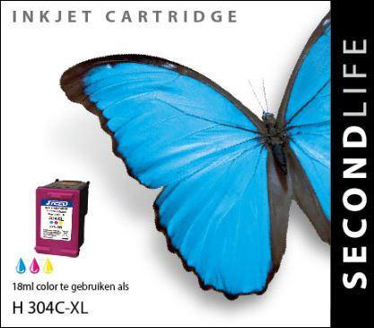 SecondLife - HP 304 XL Color - 18ml. - Printervoordeel