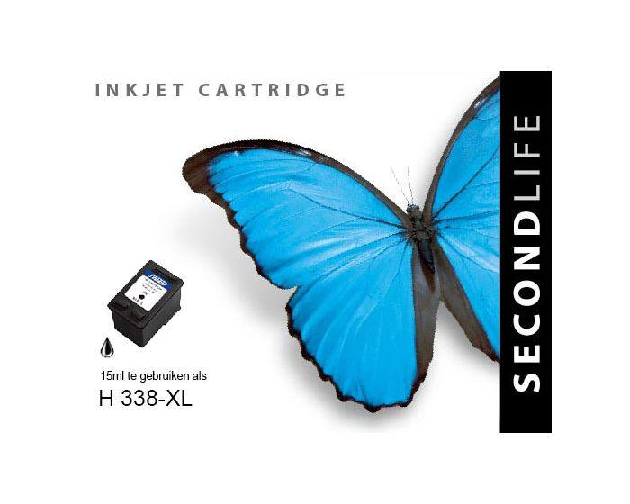 SecondLife - HP 338 XL Black - 15ml. - Printervoordeel