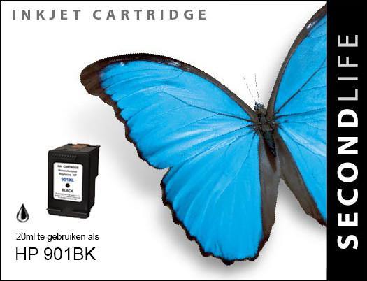 SecondLife - HP 901 XL Black - 20ml. - Printervoordeel